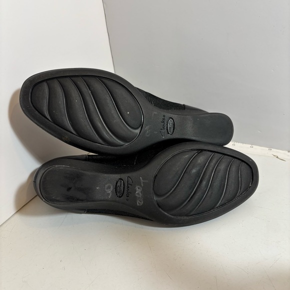 Clark’s Naela moon women’s‎ black leather wedge heel in size 9 - Picture 10 of 11